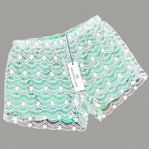 NWT Southern Tide Seafoam Green Crochet Dress Shorts